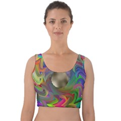 Rainbow Plasma Neon Velvet Crop Top by HermanTelo