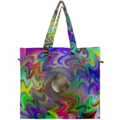 Rainbow Plasma Neon Canvas Travel Bag