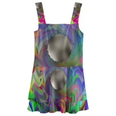 Rainbow Plasma Neon Kids  Layered Skirt Swimsuit by HermanTelo