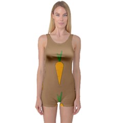 Healthy Fresh Carrot One Piece Boyleg Swimsuit