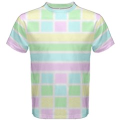 Geometric Pastel Men s Cotton Tee by Bajindul