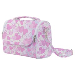 Valentine Background Hearts Satchel Shoulder Bag by Bajindul