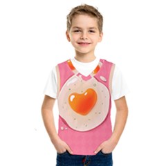 Omelette Heart Pink Valentine Kids  Sportswear by Bajindul