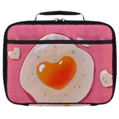 Omelette Heart Pink Valentine Full Print Lunch Bag by Bajindul