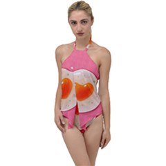 Omelette Heart Pink Valentine Go With The Flow One Piece Swimsuit by Bajindul