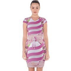 Easter Egg Capsleeve Drawstring Dress  by Bajindul