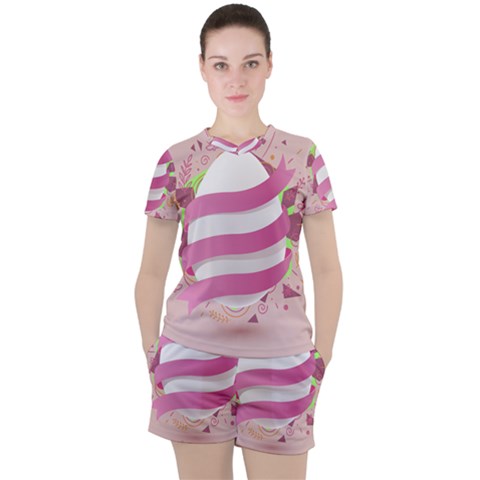 Easter Egg Women s Tee And Shorts Set by Bajindul