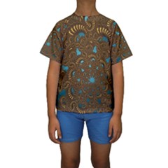 Fractal Abstract Kids  Short Sleeve Swimwear by Bajindul