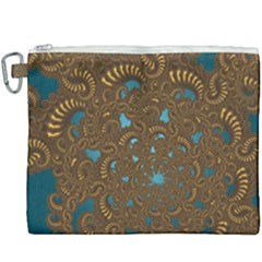 Fractal Abstract Canvas Cosmetic Bag (xxxl) by Bajindul