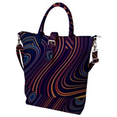 Fractal Mathematics Generated Buckle Top Tote Bag by Bajindul