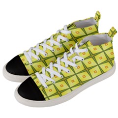 Background Pattern Gold Men s Mid-top Canvas Sneakers by Bajindul