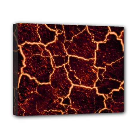 Lava Fire Canvas 10  X 8  (stretched) by Bajindul