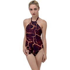 Lava Fire Go With The Flow One Piece Swimsuit by Bajindul