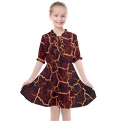 Lava Fire Kids  All Frills Chiffon Dress by Bajindul