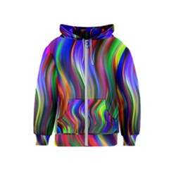 Lines Swinging Plasma Cross Kids  Zipper Hoodie by Bajindul