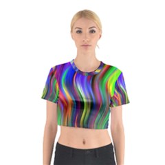 Lines Swinging Plasma Cross Cotton Crop Top by Bajindul