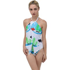 Fish Goldfish Water Go With The Flow One Piece Swimsuit by Bajindul