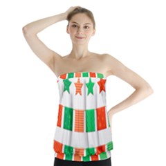 Christmas Bunting Banners Tasse Strapless Top