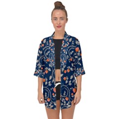 Midnight Florals Open Front Chiffon Kimono by VeataAtticus