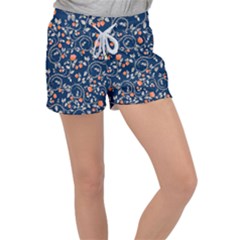 Midnight Florals Women s Velour Lounge Shorts by VeataAtticus