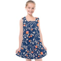 Midnight Florals Kids  Cross Back Dress