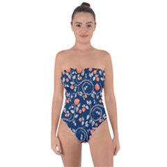 Midnight Florals Tie Back One Piece Swimsuit