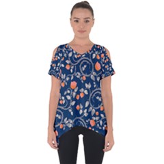 Midnight Florals Cut Out Side Drop Tee by VeataAtticus