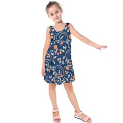 Midnight Florals Kids  Sleeveless Dress