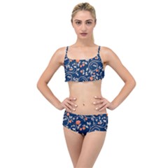 Midnight Florals Layered Top Bikini Set