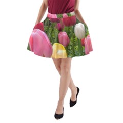 Home Chicago Tulips A-line Pocket Skirt by bloomingvinedesign