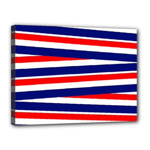 Patriotic Ribbons Canvas 16  x 12  (Stretched)