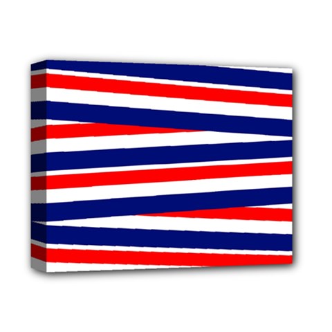 Patriotic Ribbons Deluxe Canvas 14  x 11  (Stretched)