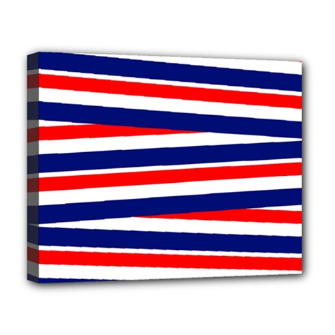 Patriotic Ribbons Deluxe Canvas 20  x 16  (Stretched)