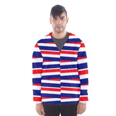 Patriotic Ribbons Men s Hooded Windbreaker