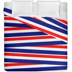 Patriotic Ribbons Duvet Cover Double Side (King Size)