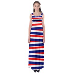 Patriotic Ribbons Empire Waist Maxi Dress