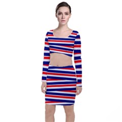 Patriotic Ribbons Top and Skirt Sets