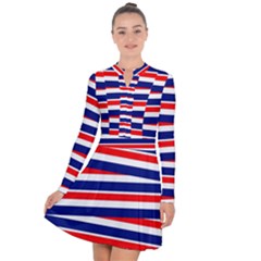 Patriotic Ribbons Long Sleeve Panel Dress