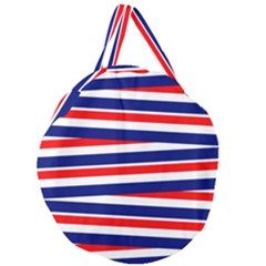 Patriotic Ribbons Giant Round Zipper Tote