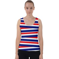 Patriotic Ribbons Velvet Tank Top