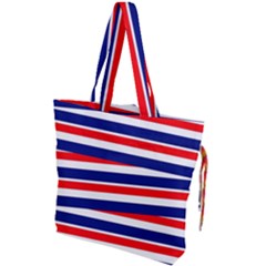 Patriotic Ribbons Drawstring Tote Bag