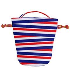 Patriotic Ribbons Drawstring Bucket Bag