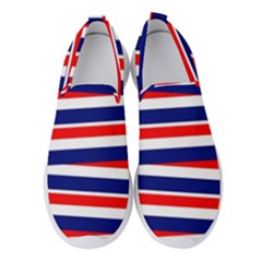 Patriotic Ribbons Women s Slip On Sneakers