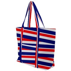 Patriotic Ribbons Zip Up Canvas Bag