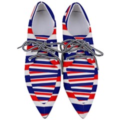 Patriotic Ribbons Pointed Oxford Shoes