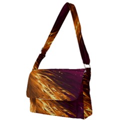 Lines Curlicue Fantasy Colorful Full Print Messenger Bag by Bajindul