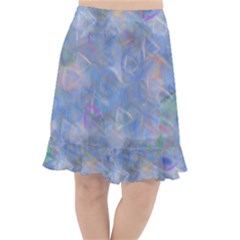 Abstract Triangles Geometric Fishtail Chiffon Skirt by Bajindul