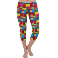 Lego Background Capri Yoga Leggings