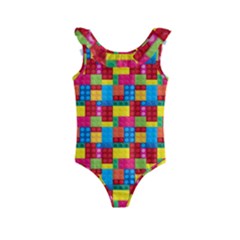 Lego Background Kids  Frill Swimsuit