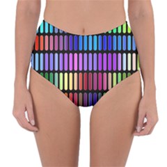 Resolve Art Pattern Reversible High-waist Bikini Bottoms